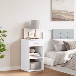VidaXL 840577 Table de nuit et table de chevet Blanc