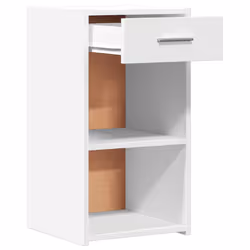 VidaXL 840577 Table de nuit et table de chevet Blanc - Vue supplémentaire 4