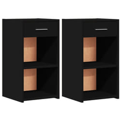 VidaXL 840579 Table de nuit et table de chevet Noir