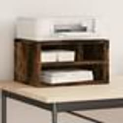 vidaXL Support d'imprimante chêne fumé 40x32x22,5 cm bois d'ingénierie