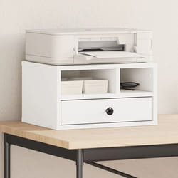 Support D'Imprimante Blanc 40x32x22,5 Cm Bois D'Ingénierie Vidaxl