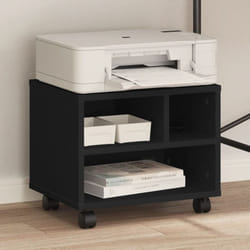 Vidaxl - Support d'imprimante avec roulettes noir 41x32x34,5 cm