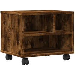 Support d'imprimante avec roulettes chêne fumé 41x32x34,5 cm Vidaxl Smoked oak