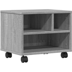 Vidaxl - Support d'imprimante avec roulettes sonoma gris 41x32x34,5 cm Grey sonoma