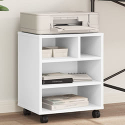 Vidaxl - Support d'imprimante avec roulettes blanc 41x32x48 cm