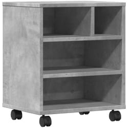 Support d'imprimante avec roulettes gris béton 41x32x48 cm Vidaxl Concrete grey
