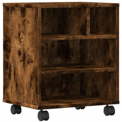 Vidaxl - Support d'imprimante avec roulettes chêne fumé 41x32x48 cm Smoked oak