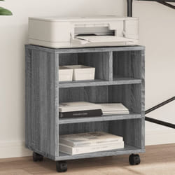 Vidaxl - Support d'imprimante avec roulettes sonoma gris 41x32x48 cm