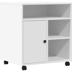 vidaXL Support d'imprimante avec roulettes blanc 60x50x67 cm
