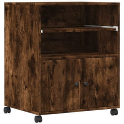 Support D'Imprimante Avec Roulettes Chêne Fumé 60x48x74 Cm Vidaxl