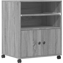 Vidaxl - Support d'imprimante avec roulettes sonoma gris 60x48x74 cm Grey sonoma