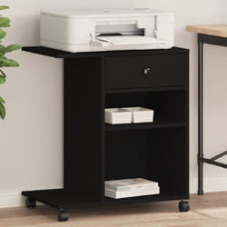 Vidaxl - Support d'imprimante avec roulettes noir 60x40x68,5 cm