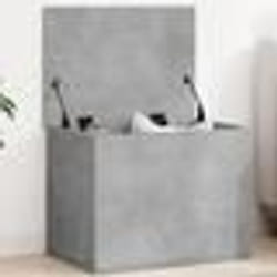 vidaXL Boîte de rangement gris béton 60x42x46 cm bois d'ingénierie