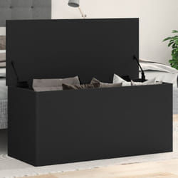 Vidaxl - Boîte de rangement noir 100x42x46 cm bois d'ingénierie