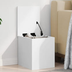 Boîte de rangement blanc 30x35x35 cm bois d'ingénierie - Vidaxl