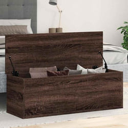 Boîte de rangement chêne marron 102x35x35 cm bois d'ingénierie - Vidaxl