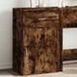 vidaXL Armoire de rangement chêne fumé 56,5x39x90 cm bois d'ingénierie