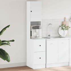 Armoire de cuisine blanc 35x50x180 cm bois d'ingénierie - Vidaxl