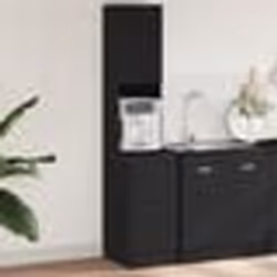 vidaXL Armoire de cuisine noir 35x50x180 cm bois d'ingénierie