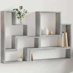 vidaXL Étagère murale gris béton 96x12x64 cm bois d'ingénierie