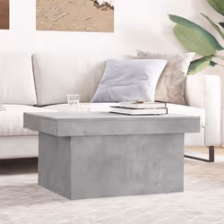 vidaXL Table basse gris béton 80x55x40 cm bois d'ingénierie