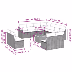 VidaXL 3226091 ensemble de meubles de jardin - Vue supplémentaire 8
