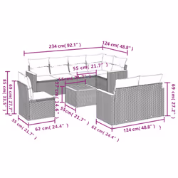 VidaXL 3226170 ensemble de meubles de jardin - Vue supplémentaire 8