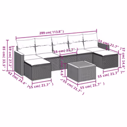 VidaXL 3226237 ensemble de meubles de jardin - Vue supplémentaire 8