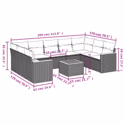 VidaXL 3226279 ensemble de meubles de jardin - Vue supplémentaire 8