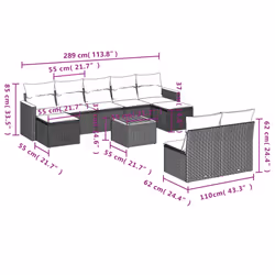 VidaXL 3226375 ensemble de meubles de jardin - Vue supplémentaire 8