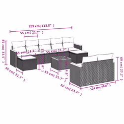 VidaXL 3226409 ensemble de meubles de jardin - Vue supplémentaire 8