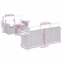VidaXL 3226622 ensemble de meubles de jardin - Vue supplémentaire 8