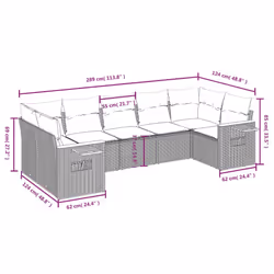 VidaXL 3227109 ensemble de meubles de jardin - Vue supplémentaire 7