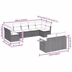 VidaXL 3227126 ensemble de meubles de jardin - Vue supplémentaire 8