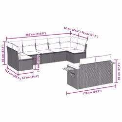 VidaXL 3227136 ensemble de meubles de jardin - Vue supplémentaire 8