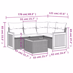 VidaXL 3227616 ensemble de meubles de jardin - Vue supplémentaire 8