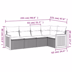 VidaXL 3227627 ensemble de meubles de jardin