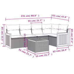 VidaXL 3227631 ensemble de meubles de jardin - Vue supplémentaire 8