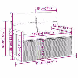 VidaXL 3227714 ensemble de meubles de jardin - Vue supplémentaire 8