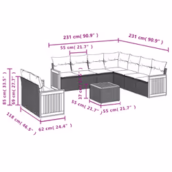 VidaXL 3227777 ensemble de meubles de jardin - Vue supplémentaire 8