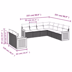 VidaXL 3227778 ensemble de meubles de jardin - Vue supplémentaire 7