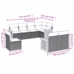 VidaXL 3227841 ensemble de meubles de jardin - Vue supplémentaire 7