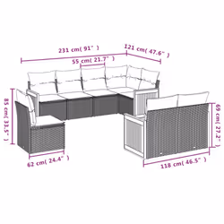 VidaXL 3227845 ensemble de meubles de jardin - Vue supplémentaire 7