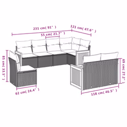 VidaXL 3227851 ensemble de meubles de jardin - Vue supplémentaire 7