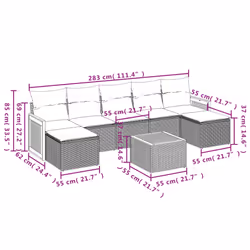 VidaXL 3227921 ensemble de meubles de jardin