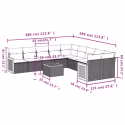 VidaXL 3228039 ensemble de meubles de jardin - Vue supplémentaire 8