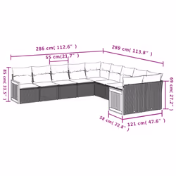 VidaXL 3228041 ensemble de meubles de jardin - Vue supplémentaire 7