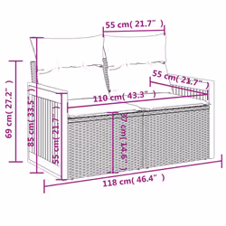 VidaXL 3228137 ensemble de meubles de jardin - Vue supplémentaire 8