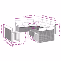 VidaXL 3228177 ensemble de meubles de jardin - Vue supplémentaire 8