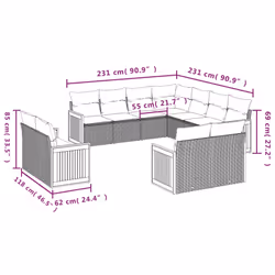 VidaXL 3228180 ensemble de meubles de jardin - Vue supplémentaire 7